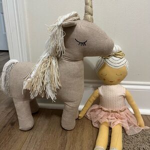 Unicorn and Doll Set